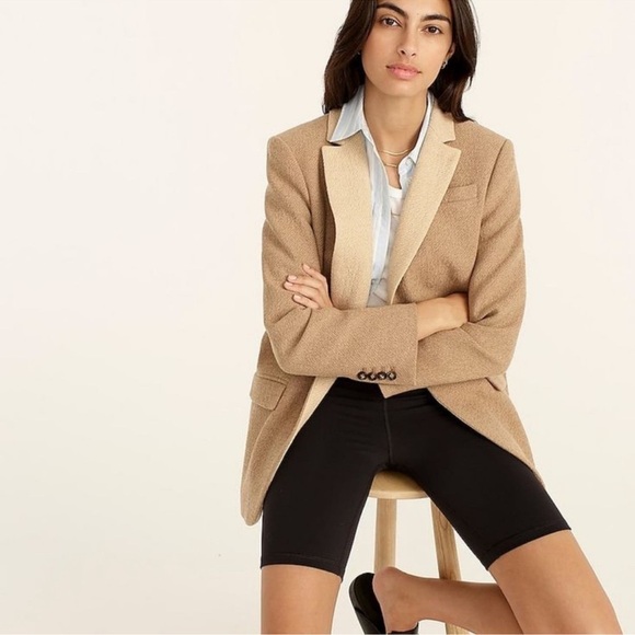 J. Crew Alfie blazer with contrast collar in Italian cotton-wool Size 4 Career - Picture 1 of 16